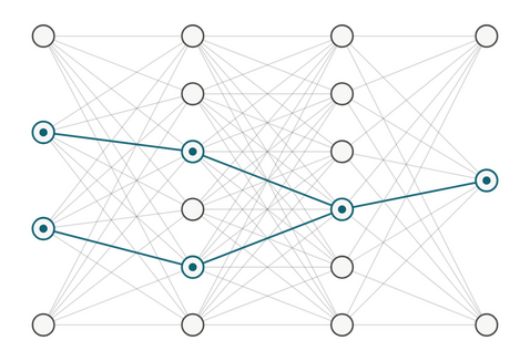 Line drawing of a network of connected nodes